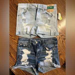 TWO Pairs Jean Shorts